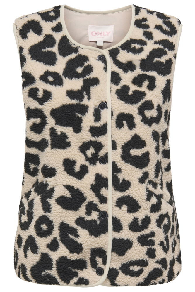 Only beige dames gilet | Vooraanzicht