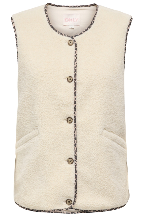 Only beige dames gilet | Vooraanzicht