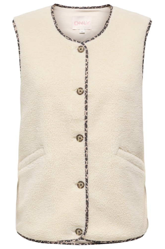 Only beige dames gilet | Vooraanzicht
