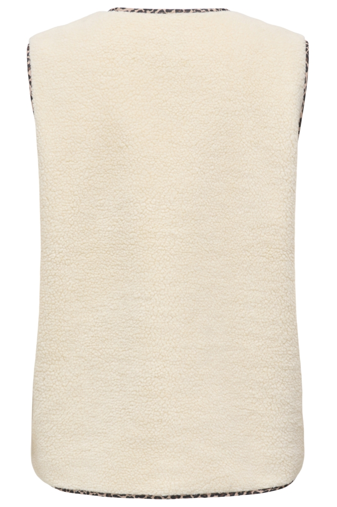Only beige dames gilet | Achteraanzicht