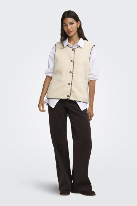 Only beige dames gilet | Model