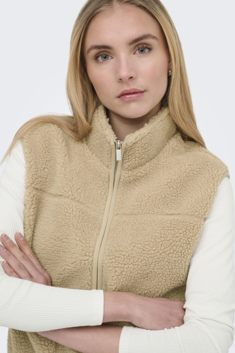 Only beige dames gilet |
