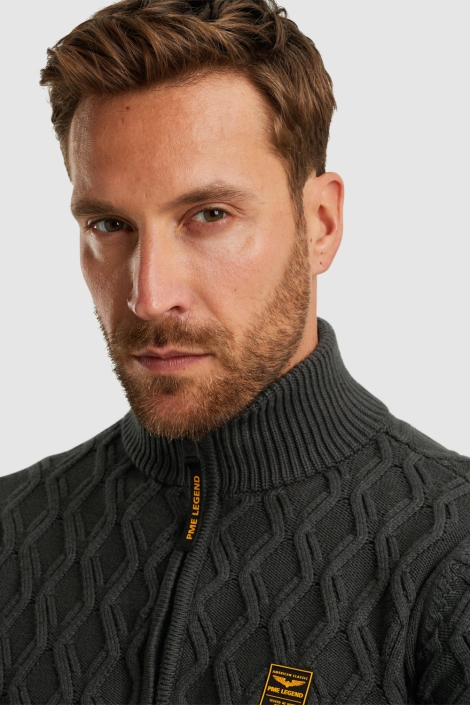 PME legend groene heren trui | Close up