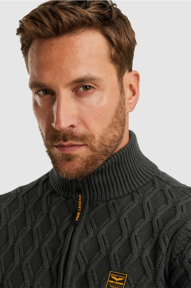 PME legend groene heren trui | Close up