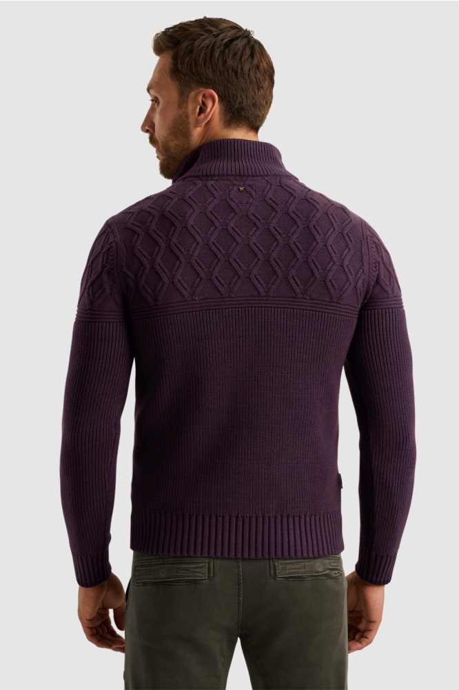PME legend paarse heren trui | Model achteraanzicht