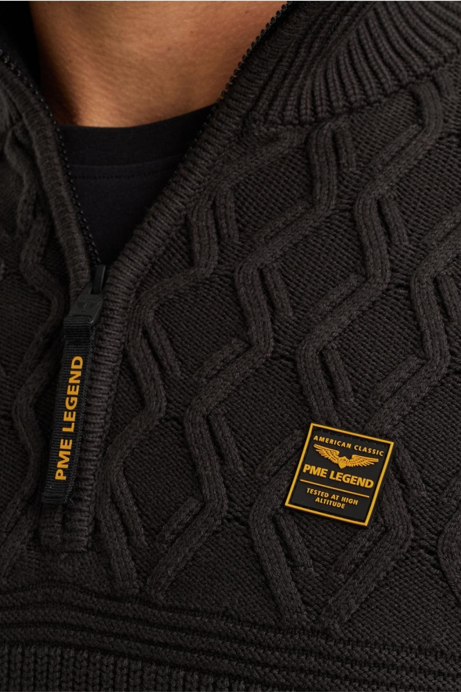 PME legend grijze heren trui | Close up