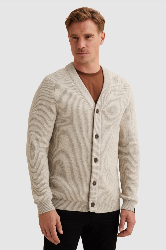 Vanguard beige heren vest | Model vooraanzicht