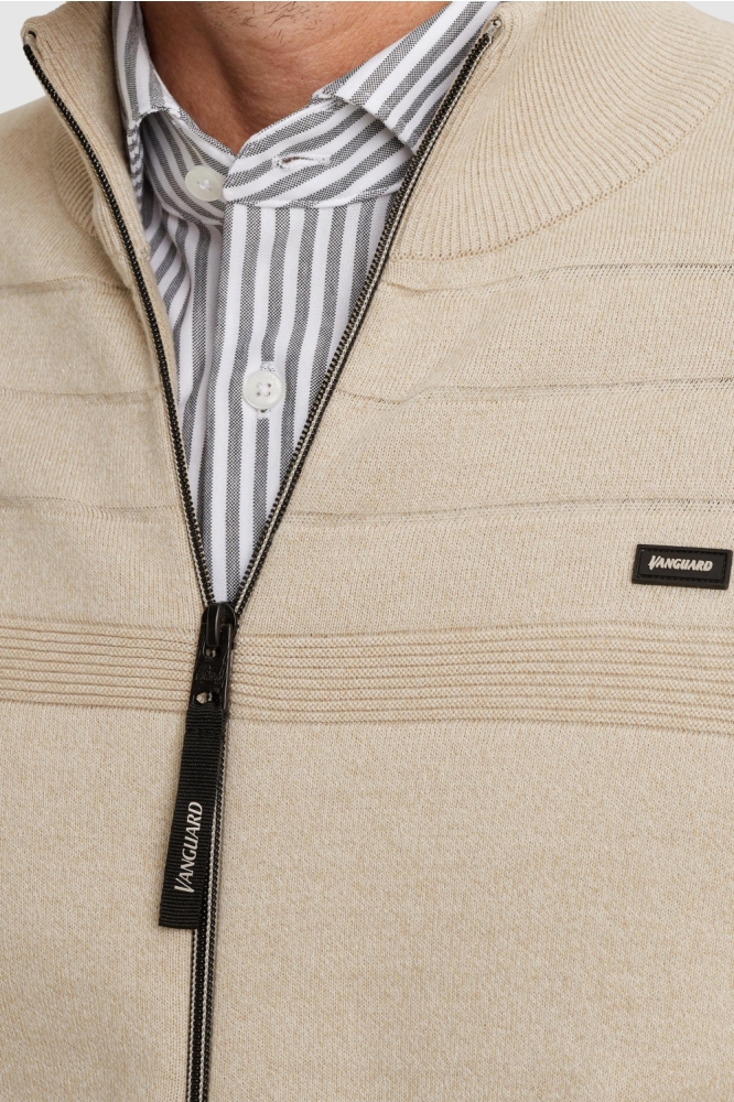 Vanguard beige heren vest | Close up