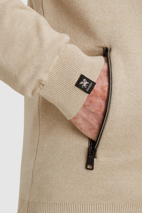 Vanguard beige heren vest | Close up