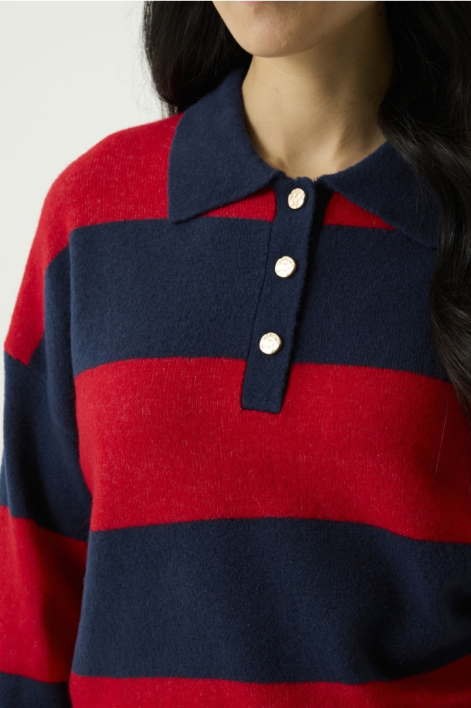 Garcia blauwe dames trui | Close up