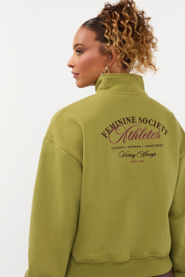 Ydence sweater feminine society Groen