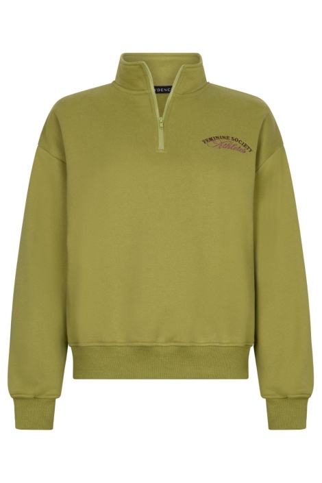 Ydence groene dames sweater | Vooraanzicht