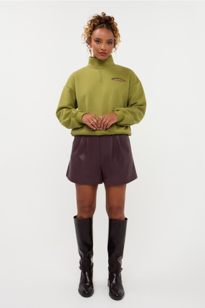 Ydence groene dames sweater | Model