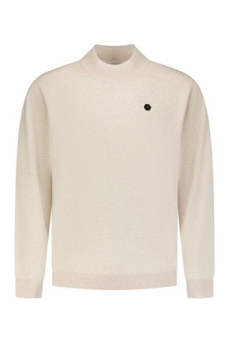 NO-EXCESS beige heren trui | Vooraanzicht