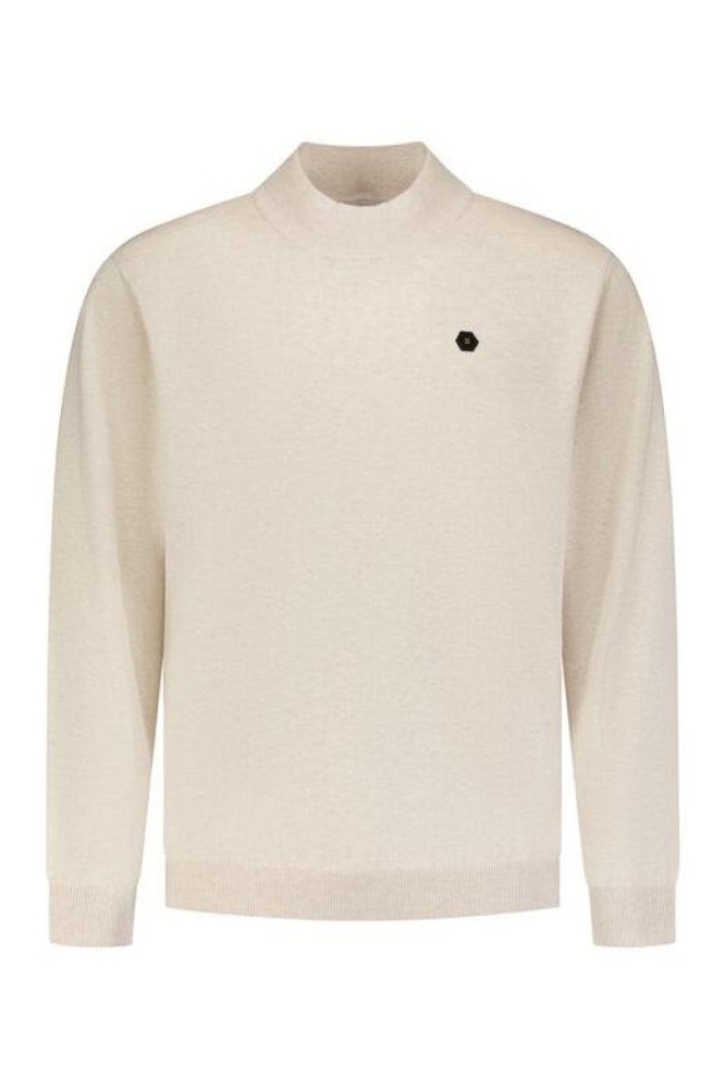 NO-EXCESS beige heren trui | Vooraanzicht