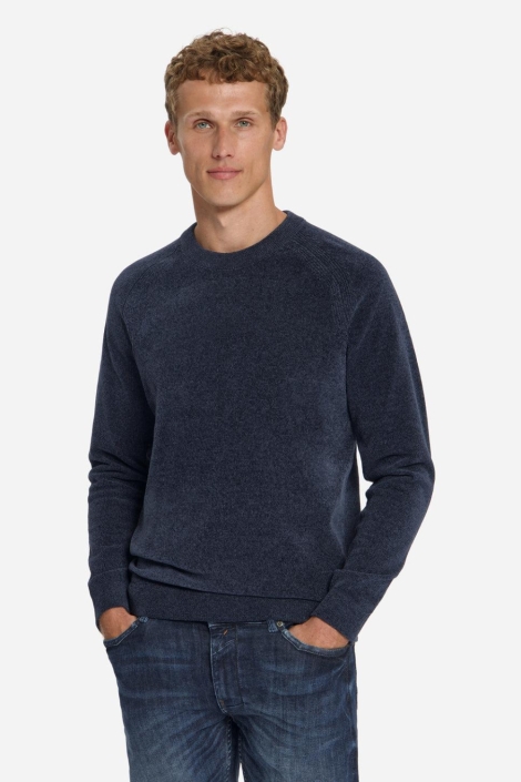 NO-EXCESS blauwe heren trui | Model
