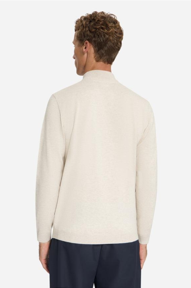 NO-EXCESS beige heren trui | Model achteraanzicht