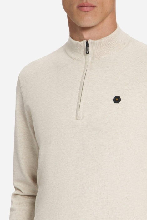 NO-EXCESS beige heren trui | Close up
