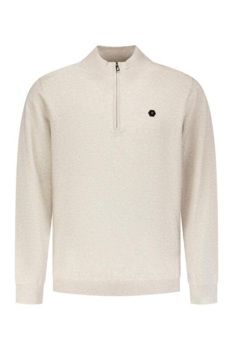 NO-EXCESS beige heren trui | Vooraanzicht