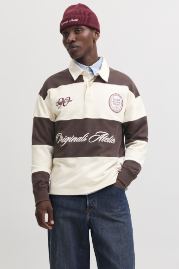 Jack & Jones Polo JORSALAMANCO RUGBY SWEAT POLO 12303068 Java