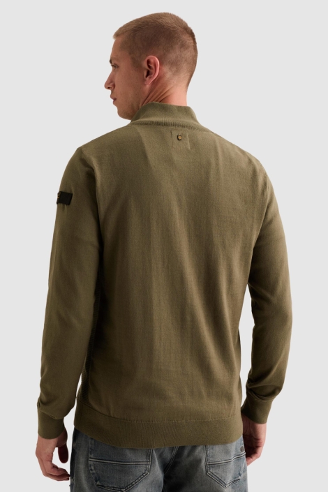 PME legend groene heren trui | Model achteraanzicht