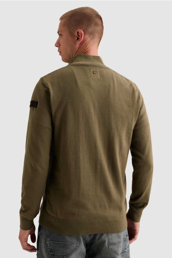 PME legend groene heren trui | Model achteraanzicht