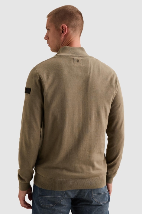 PME legend groene heren trui | Model achteraanzicht