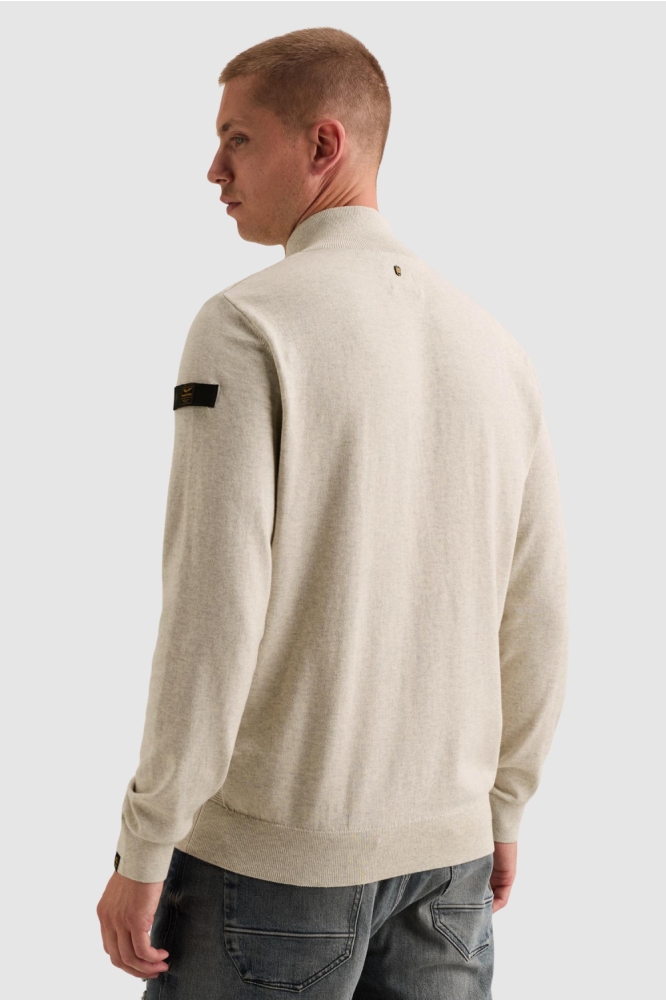 PME legend beige heren trui | Model achteraanzicht