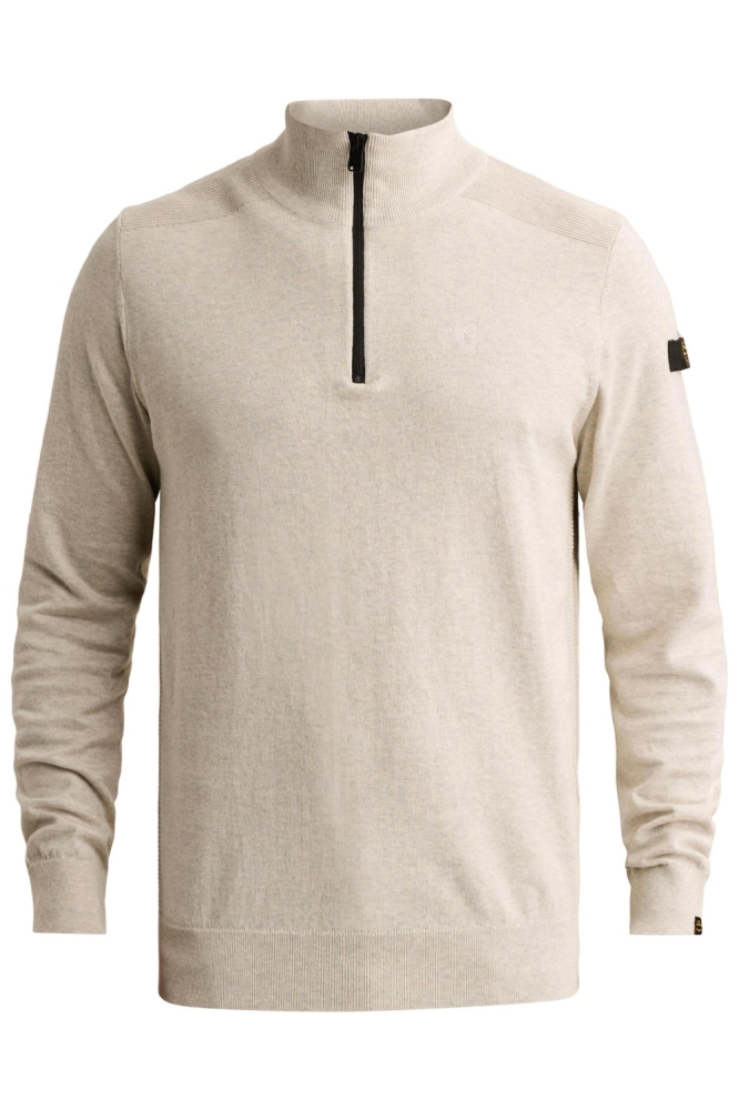 PME legend beige heren trui | Vooraanzicht