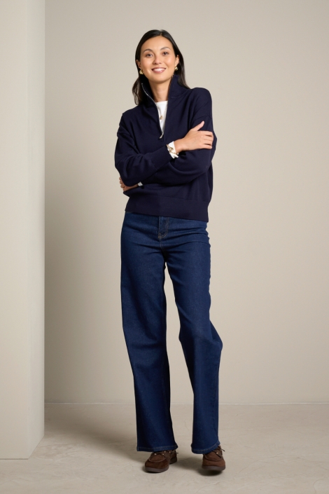 LolaLiza blauwe dames trui | Model