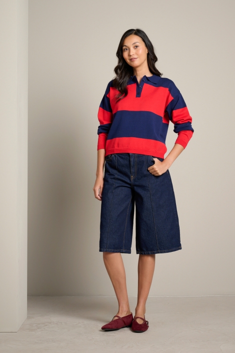 LolaLiza blauwe dames trui | Model
