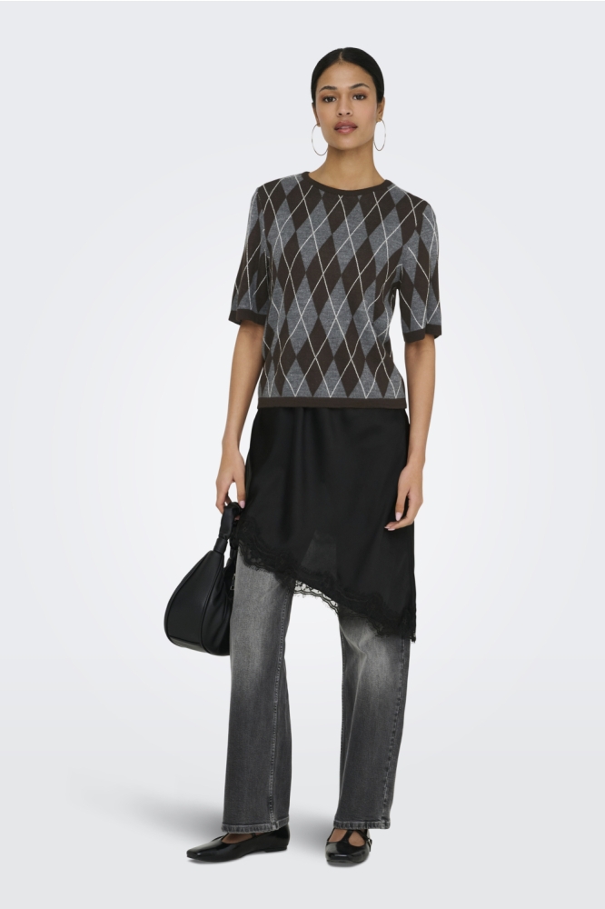 Jacqueline de Yong bruine dames trui | Model