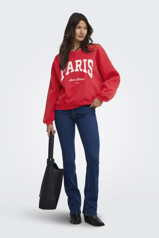 Jacqueline de Yong rode dames sweater | Model