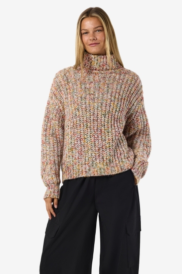Noisy may Trui NMMARNEY L/S HIGH NECK KNIT NOOS 27020552 Eggnog