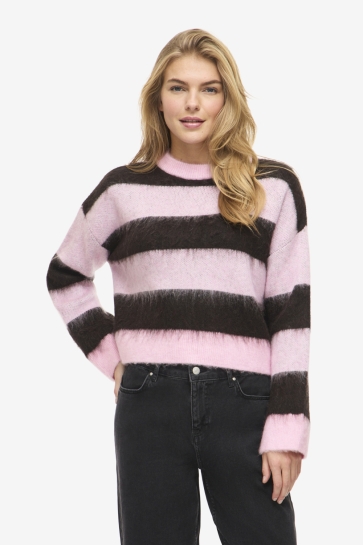 Noisy may nmsoff l/s o-neck knit noos Roze