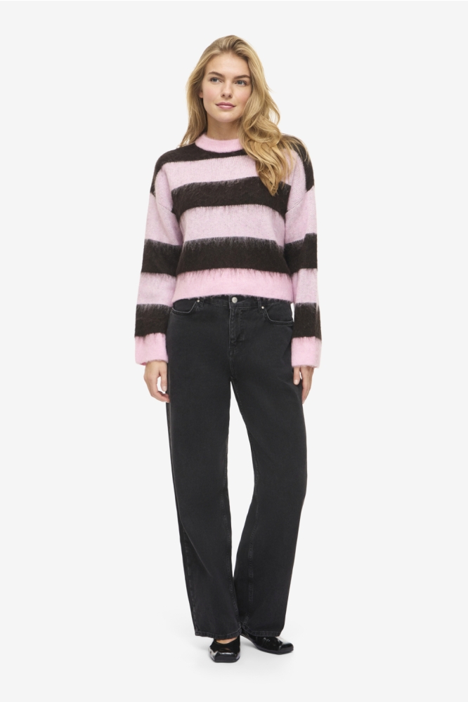Noisy may roze dames trui | Model vooraanzicht