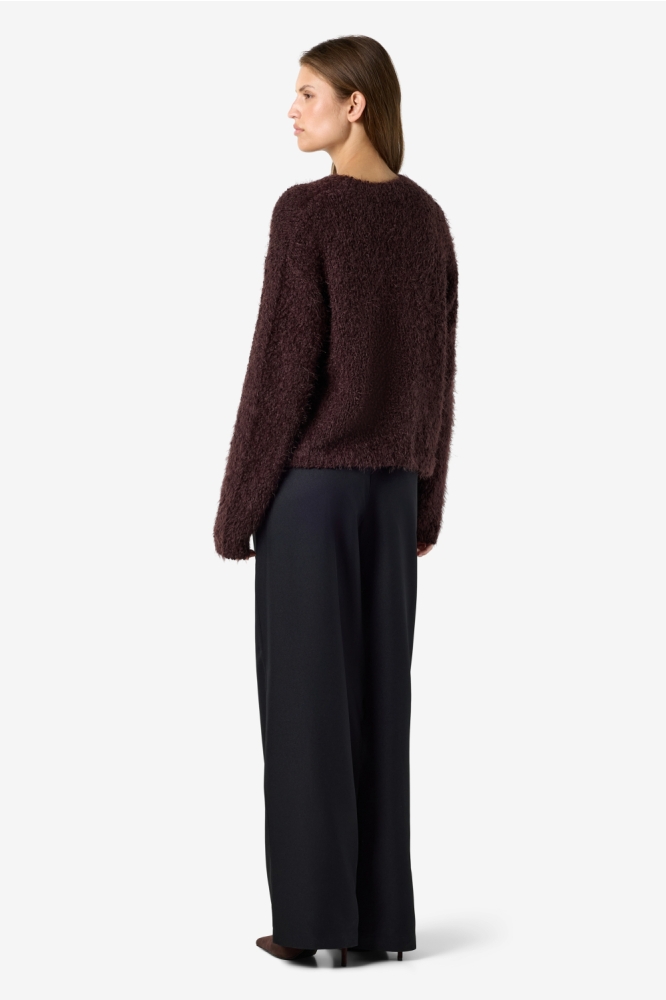 Noisy may bordeaux dames trui | Model achteraanzicht