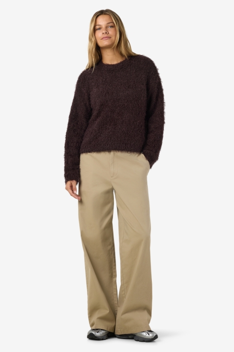 Noisy may bordeaux dames trui | Model vooraanzicht