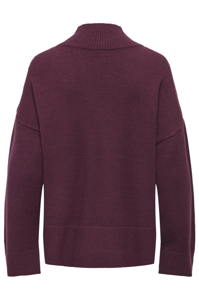 Only bordeaux dames trui | Achteraanzicht