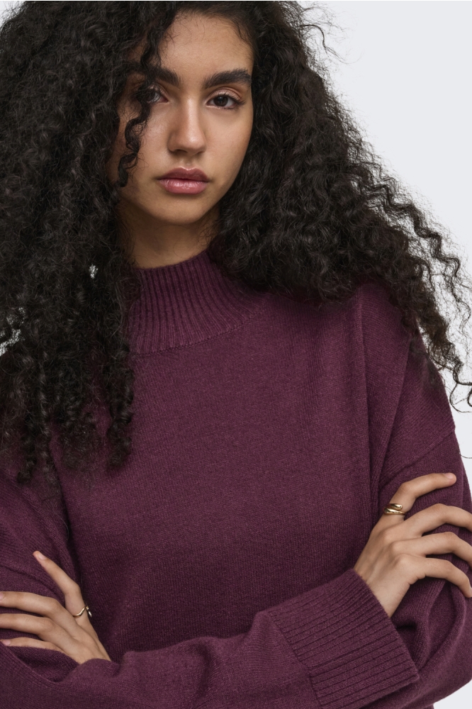 Only bordeaux dames trui | Close up