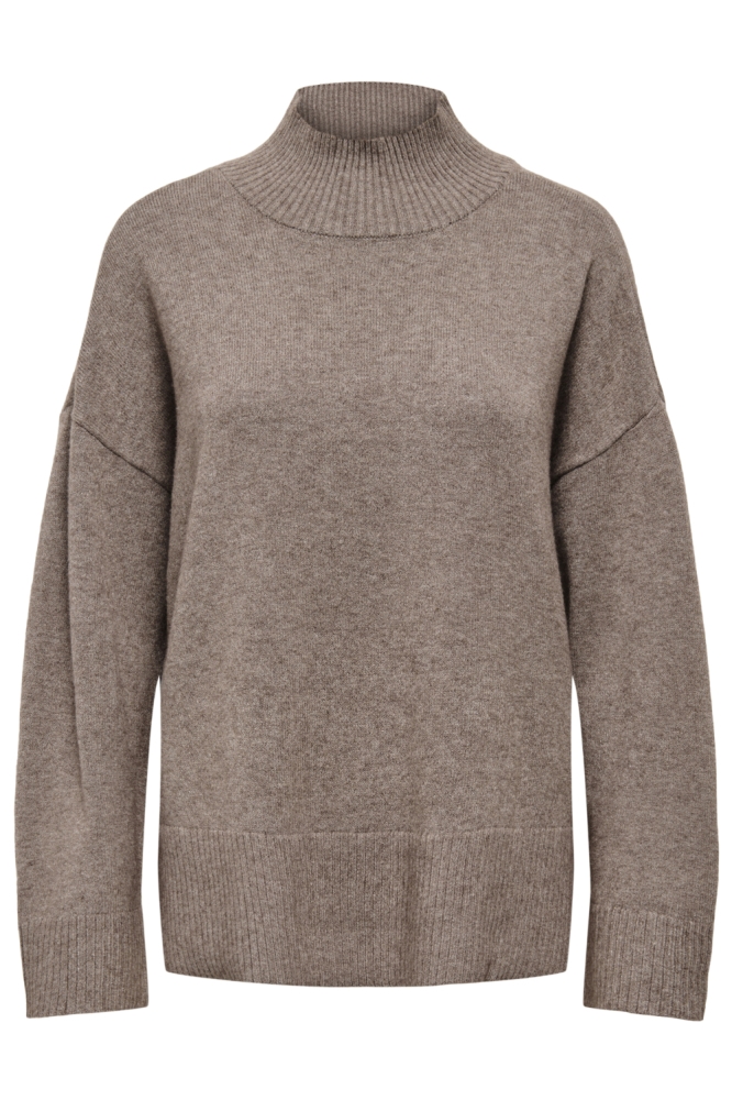 Only bruine dames trui | Vooraanzicht