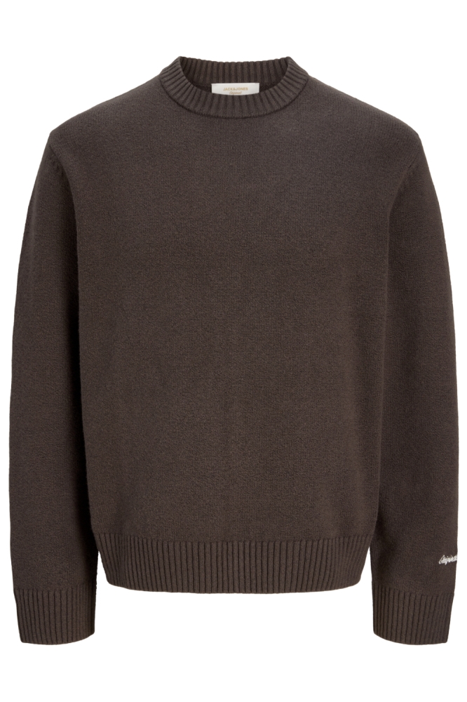 Jack & Jones bruine heren trui | Vooraanzicht