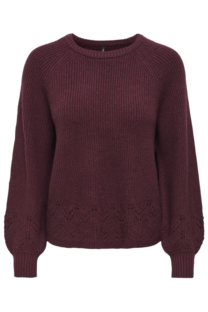 Only bordeaux dames trui | Vooraanzicht