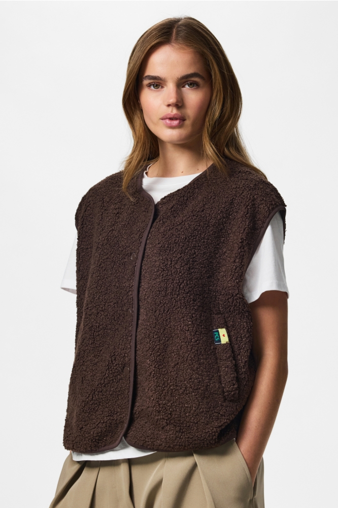 Pieces bruine dames gilet | Model
