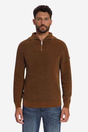 NO-EXCESS Trui TRUI MET RITSKRAAG W 33210967SN 048 Caramel