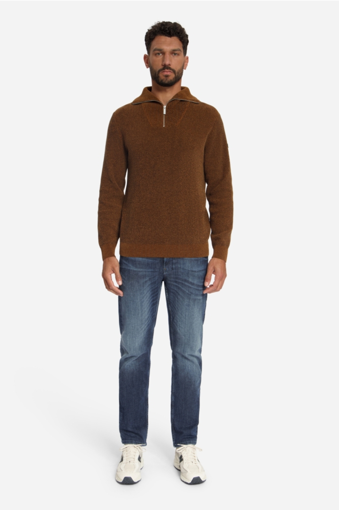 NO-EXCESS camel heren trui | Model