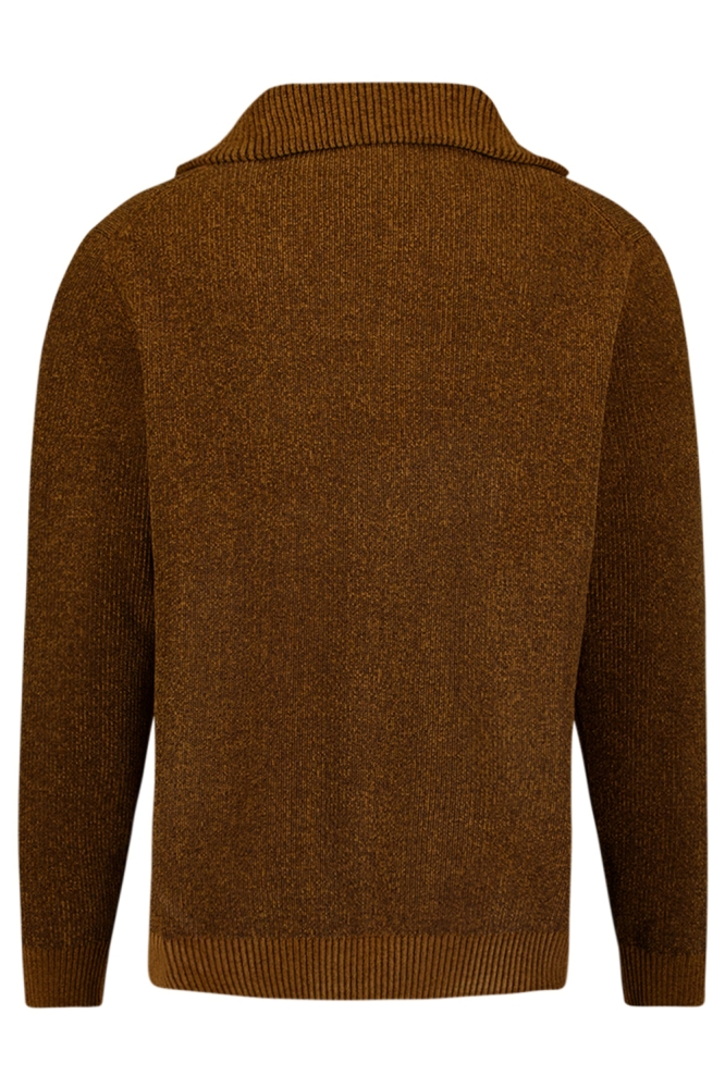 NO-EXCESS camel heren trui | Achteraanzicht