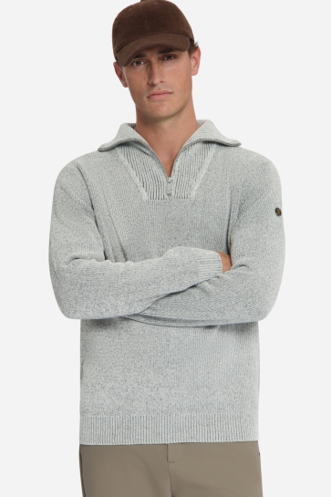 NO-EXCESS Trui TRUI MET RITSKRAAG W 33210967SN 014 Stone
