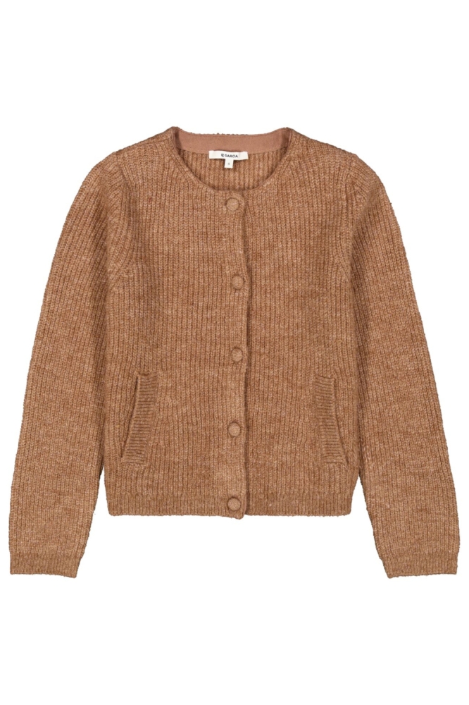 Garcia taupe dames vest | Vooraanzicht