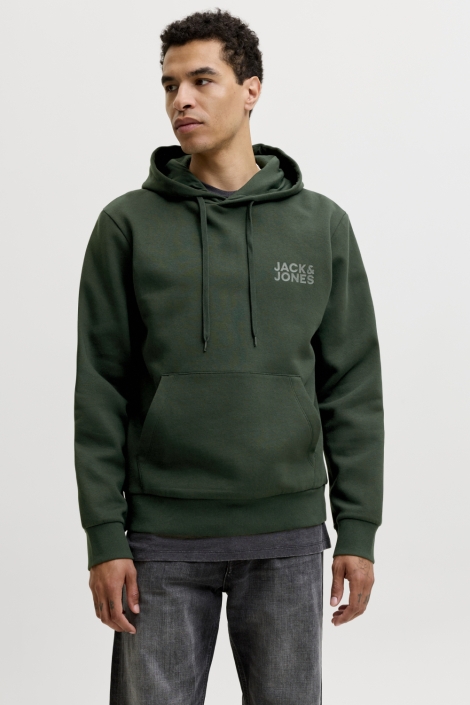 Jack & Jones groene heren sweater | Model vooraanzicht